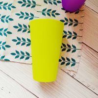 果汁杯跳舞杯杯子歌杯子舞表演专用杯学生防滑彩色塑料道具杯圆形 475ml高13cm苹果绿 1个装