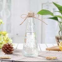 透明玻璃花瓶 花器现代简约 家居摆件创意装饰新品 插花玻璃瓶 雨点花瓶+麻绳(一个)