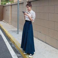 洋气法式碎花小衫半身裙子两件套女2021夏季新款时尚气质雪纺套装 藏青色 521# S 建议90斤以下