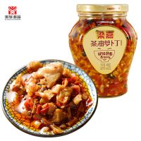 湖南味道梁嘉茶油萝卜丁458g香辣下饭菜 剁辣椒萝卜干剁椒油萝卜 458克茶油萝卜丁（一瓶尝鲜价）