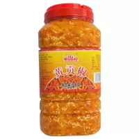 湖南正宗湘锦楼黄贡椒剁辣椒10斤大桶瓶装 蒸双色鱼头酱 商用批发 黄贡椒10斤装(剁椒鱼头好搭档)