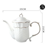 陶瓷水壶水杯套装客厅水具欧式下午茶简约家用冷水壶耐热杯具套 金玉满堂冷水壶(送壶绳杯刷)