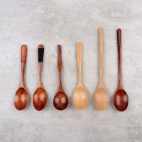 木质筷子勺子套装单人装上班族学生勺筷便携式餐具日式布袋三件套 勺子随机一个[可指定]