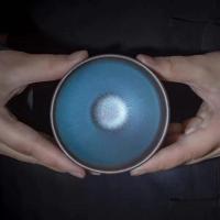 AK珠宝建盏铁胎彩金对杯套装主人杯天目釉茶杯窑变品茗杯礼盒自用 彩金油滴盏随机发