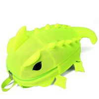 2021新款创意卡通双肩包恐龙怪兽背包男女个性学生书包搞怪旅行包 绿 小