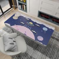 书桌垫宿舍防水防油儿童卡通写字台学生少女心寝室桌布ins学习桌 AKT132-卡通飞碟 40*60[升级版]