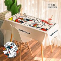 布艺桌布防水防烫耐热可清洗北欧茶几餐桌垫布书桌ins学生台布 小怪兽 40*60cm(床头柜)