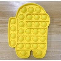 灭鼠先锋桌面益智玩具 push pop it fidget 硅胶按压球太空狼人杀 中号15cm太空人-黄色