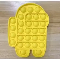 灭鼠先锋桌面益智玩具 push pop it fidget 硅胶按压球太空狼人杀 中号15cm太空人-黄色