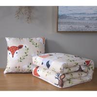 汽车抱枕被子两用办公室午休被多功能车内靠垫抱枕空调被沙发抱枕 幸福狐狸 40X40 打开100X150