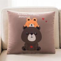 抱枕沙发靠背客厅靠枕床头午睡办公室腰靠毯子汽车靠背抱枕被子 宝贝熊 40*40cm(抱枕含芯)