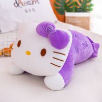 趴款hello Kitty抱枕凯蒂猫毛绒玩具kt猫公仔布娃娃女床上趴睡枕 紫色 30厘米