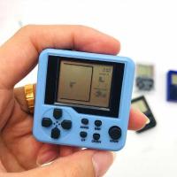 方块迷你game钥匙扣挂件怀旧款掌上小型俄罗斯方块坦克游戏机掌机 蓝色 官方配置(内含2个电池)