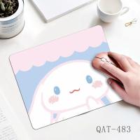 玉桂狗小号鼠标垫卡通可爱大耳狗ins风桌垫女学习家用电脑桌垫子 QAT-483[粉蓝玉桂狗] 26厘米*21厘米 3mm