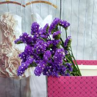 云南满天星干花花束客厅摆设真花家居装饰勿忘我鲜花摆件餐桌卧室 深紫勿忘我 不含瓶