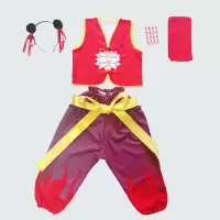 哪吒魔童降世衣服男女cos服小哪咤套装角色扮演六一儿童节表演服 小哪吒套装(收藏关注送) 90