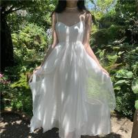 Sweetheart 爱丽丝梦游仙境 大裙摆超重工大摆吊带连衣裙长裙 白色连衣裙 S(100斤以内)