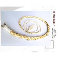 麒麟鞭稍迪尼麻鞭头健身鞭螺母响鞭甩鞭钢鞭辫梢配件鞭哨皮鞭梢子 2股拧制迪尼麻鞭头 0.6米