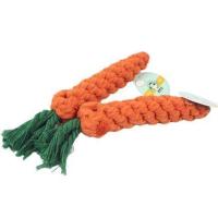 憨憨宠狗玩具狗咬绳狗狗磨牙动物绳结猫玩具耐咬宠物绳结玩具 胡萝卜