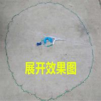传统轮胎线手撒网手抛网老式自动抛网甩网悬旋网易撒捉渔网捕鱼网 加粗单丝线钢坠-340