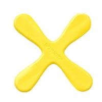 回旋镖飞去来器户外儿童成人飞来飞去软飞盘玩具 四叶草回旋镖黄色