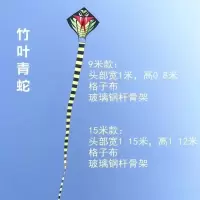 潍坊华梦大蛇风筝成人大型高档保飞超大竹叶青蛇风筝不飞包退 9米小蛇 单风筝不带线轮