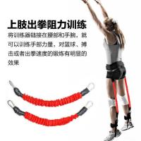 篮球跳跃力训练器材腿部肌肉力量拉力器弹跳拉力绳乳胶健身器材 单根管子(颜色备注) 两管