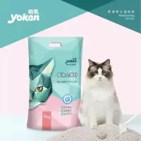 Yoken怡亲猫砂膨润土猫砂绿茶味豆腐猫砂低尘除臭结团猫砂2.5 膨润土猫砂10kg