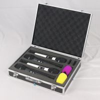 一拖四通用无线话筒加固铝箱 一拖二手提式麦克风防震箱子航空箱 黑色 只装4个手持铝箱(不能放主机)