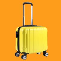 登机箱女韩版密码箱女迷你拉杆箱行李箱旅行箱春秋航空箱皮箱子男 柠檬黄【两节拉杆儿童箱】 18寸【优质售后+收藏赠保修】
