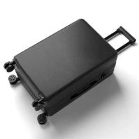 卡通旅行箱女韩版个性印花旅行箱学生密码拉杆箱超大容量万向轮 经典纯黑 20寸（登机尺寸）