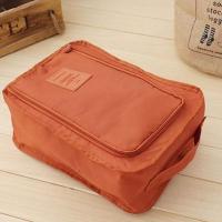 韩国旅行鞋子收纳包鞋袋收纳袋手提便携防尘防水牛津布高跟鞋鞋包 二位鞋包橘色（可容纳2双鞋）