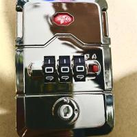 行李箱小方锁锁扣密码锁配件拉杆箱海关锁扣旅行箱皮箱子配件园锁 枪色小方锁一个