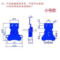 加厚蝴蝶锁工具箱搭扣木箱旋转桶盖锁扣航空箱卡扣搭扣锁 小号蝴蝶锁扣/只