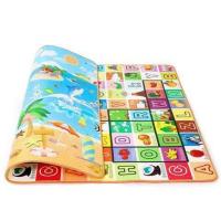 地面爬行垫泡沫健身房正方形踩脚软垫贴婴儿地板垫紫色绿色垫片 单面图案0.5cm 0.9米*1.4米