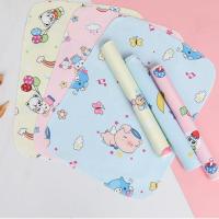 双面水晶绒婴儿隔尿垫吸水可洗透气新生儿宝宝四季防漏床垫 粉色系(花型随机) 50x70cm(单条)