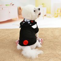 猫咪老师搞笑 搞怪猫衣服防掉毛 薄款斯芬克斯幼猫英短蓝猫宠物狗 黑色 熊本熊 XS(建议1-3斤)体重仅供参考