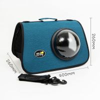 宠物背包猫咪外出便携包狗狗背包猫笼子装猫的外出包外带用品背包 太空窗猫包-墨绿色 小号