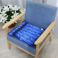 水垫冰垫水坐垫水袋坐垫子夏季天大波浪降温垫沙发垫座椅垫冰凉垫 蓝小花45cm椅坐垫
