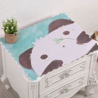 床头柜盖布防水免洗pvc防尘罩 现代简约电视柜套罩卧室小桌布盖巾 熊猫 40*50cm
