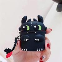 airpods耳机壳苹果无线蓝牙保护套1/2代可爱卡通星黛露软硅胶男女 苹果1代2代耳机套 煤球+挂钩