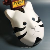 火影卡卡西木叶暗部猫咪面具日本火影忍者COS舞会派对儿童PVC道具 黑色 暗部猫咪