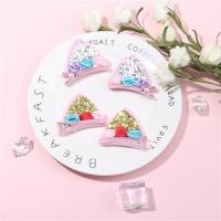 女童猫韩版小女孩发饰发卡发夹儿童耳朵可爱头饰公主宝宝韩国夹子 金色+银色玫瑰(2对装)