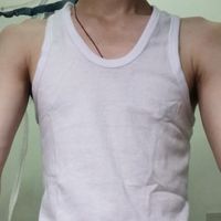 夏季薄款短袖t恤男潮宽松ins港风潮牌五分半袖体恤男原宿风衣服男 清仓KS 薄背心 白色 S