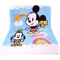 婴儿小毛毯双面绒双层加厚小被子超柔春秋冬宝宝毛毯幼儿园空调毯 米琪蓝色100*140(2斤) 礼品用精美无纺布拉链袋