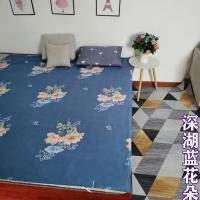 防水隔尿床单垫老人防渗透病人护理宠物防尿防尘防螨虫四季可机洗 深湖蓝花朵图案 2米X1米