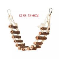 玄风小鸟软桥绳梯栈道 秋千 鸟玩具 天然原木色梯子云梯鹦鹉玩具 704尺寸53*9cm