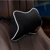 汽车头枕护颈枕腰靠护腰靠垫车用颈枕高档车载记忆棉座椅大号枕头 单个小头枕黑色其他颜色请联系客服