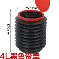 邦宁车载可伸缩垃圾桶车用家用折叠桶汽车后备箱收纳箱水桶杂物筒 4L黑色带盖 默认