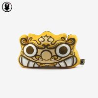 问童子貔貅辟邪招财创意汽车头枕车用座椅靠枕车载护颈枕内饰用品 黄貔貅招财-松紧款